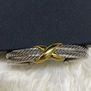 Yurman X Crossover Silver Classic Bracelet 14K gold